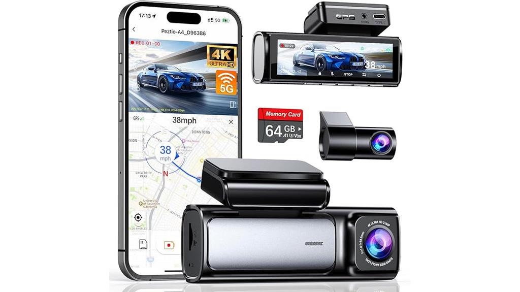 4k dual dash cam