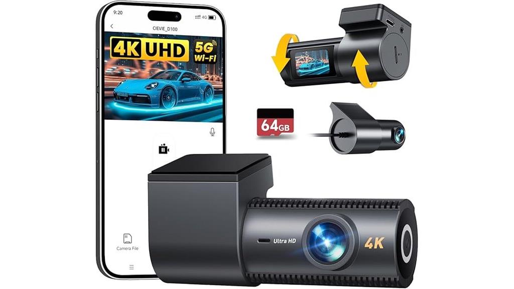 4k dual dash cam