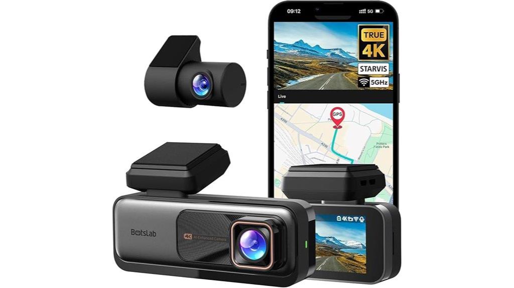 4k front rear dashcam