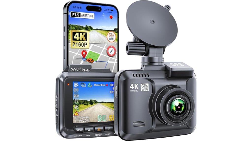 4k gps wifi dash cam