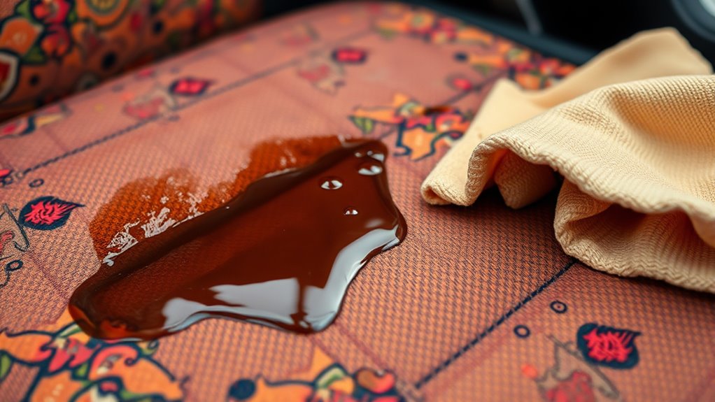 act quickly blot use gentle cleaners