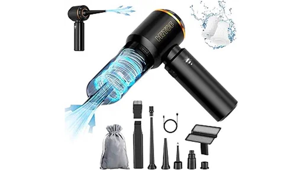 black handheld vacuum cleaner