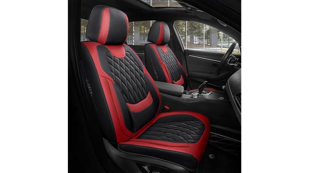 black red car seat covers