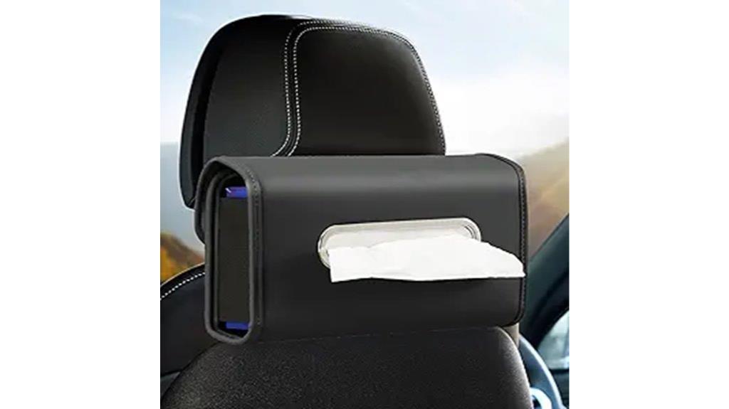 car pu leather tissue holder