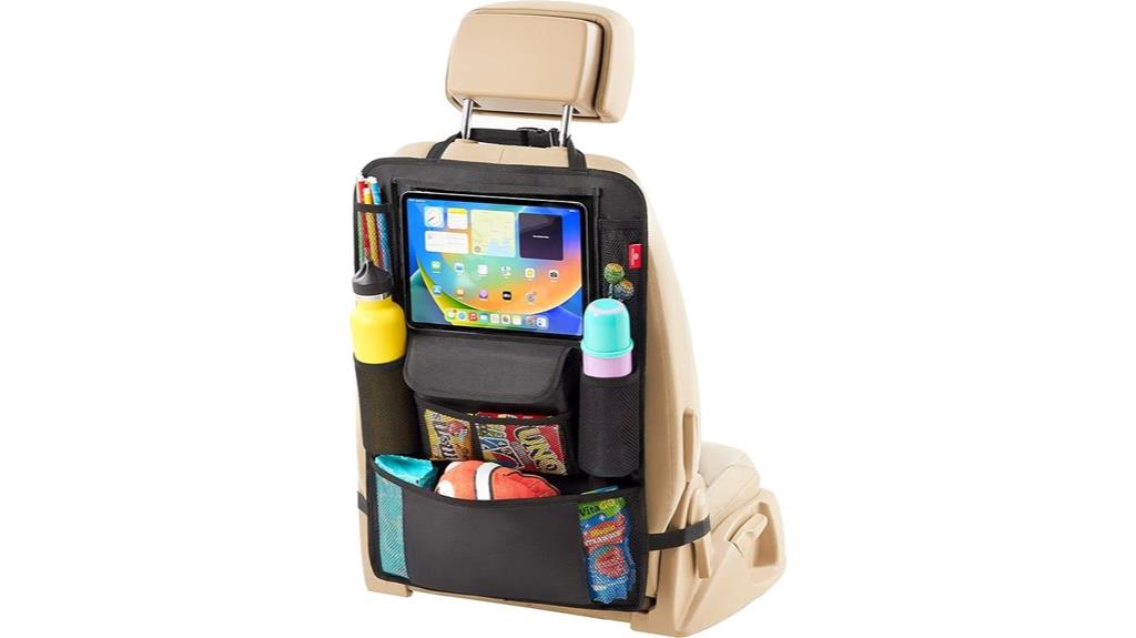 car seat organizer with tablet