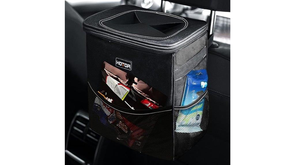 car trash can with straps