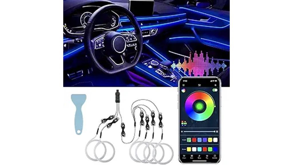 colorful app controlled car lights