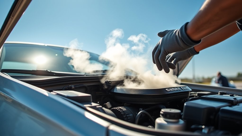 cool engine before opening