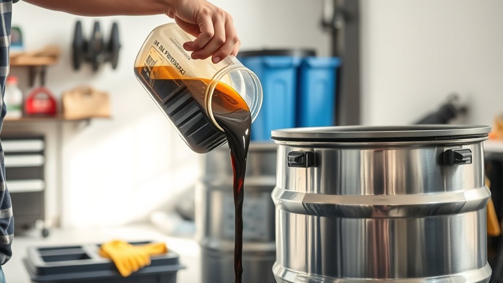 dispose used oil properly