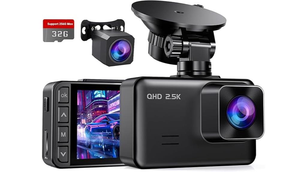 dual 2 5k and 1080p dash cam
