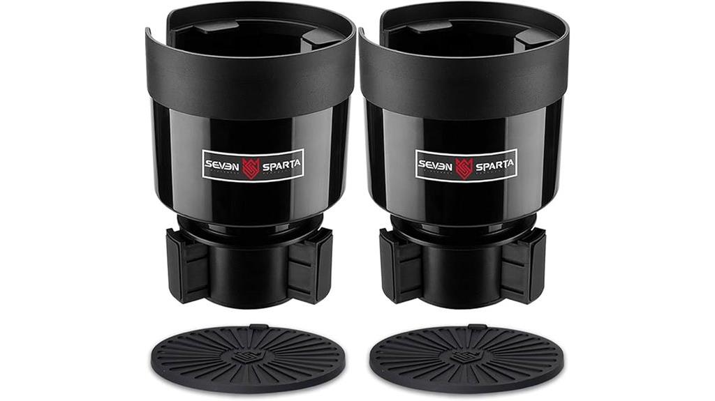 dual adjustable car cup holders