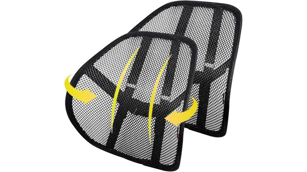 dual breathable lumbar cushions