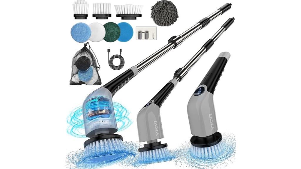 electric scrubber with attachments