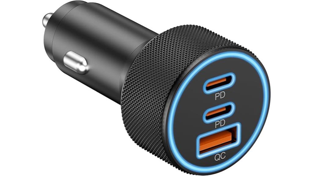 fast 3 port car charger