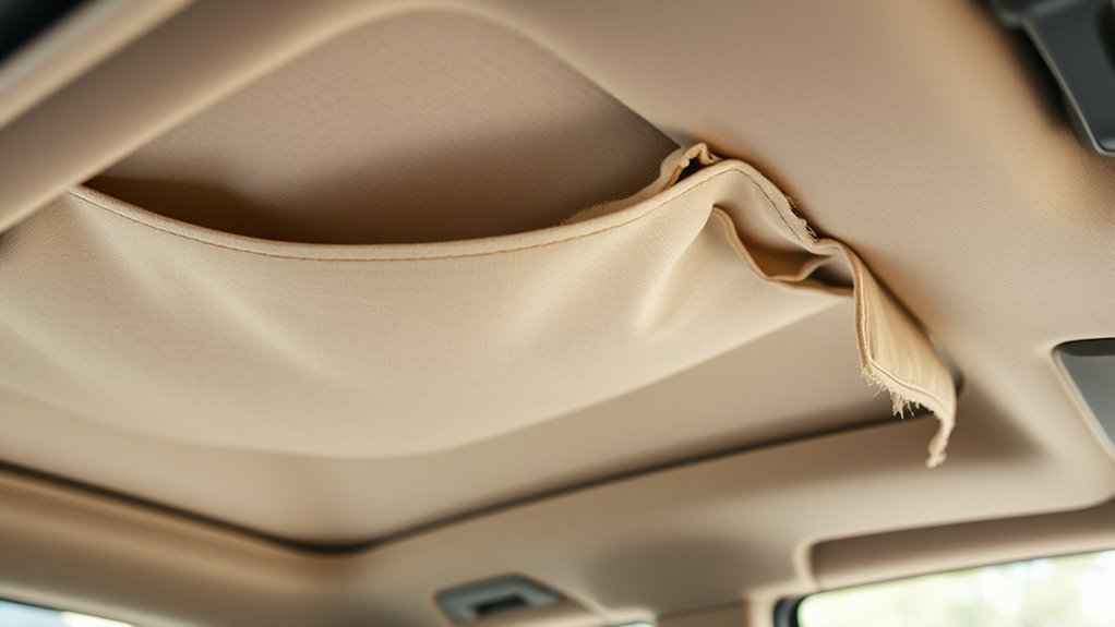 gently remove headliner fabric