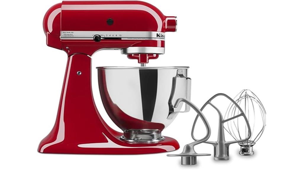 kitchenaid red tilt head mixer