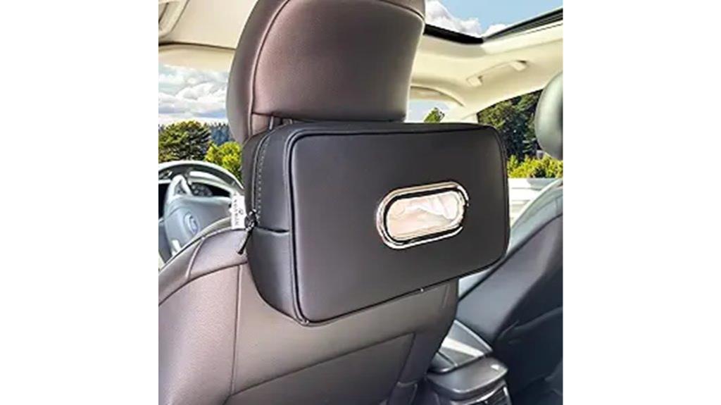 large pu leather tissue holder