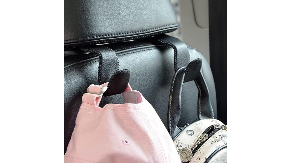 leather stainless steel car hooks