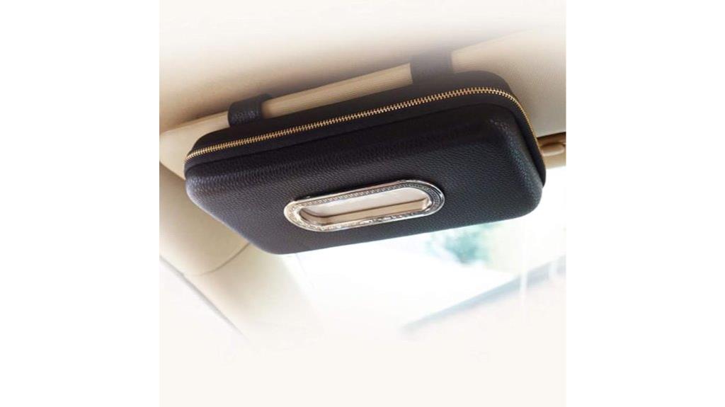 luxury pu leather tissue holder