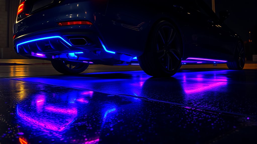neon underbody lighting installation