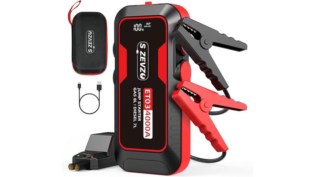 portable 4000a car jump starter