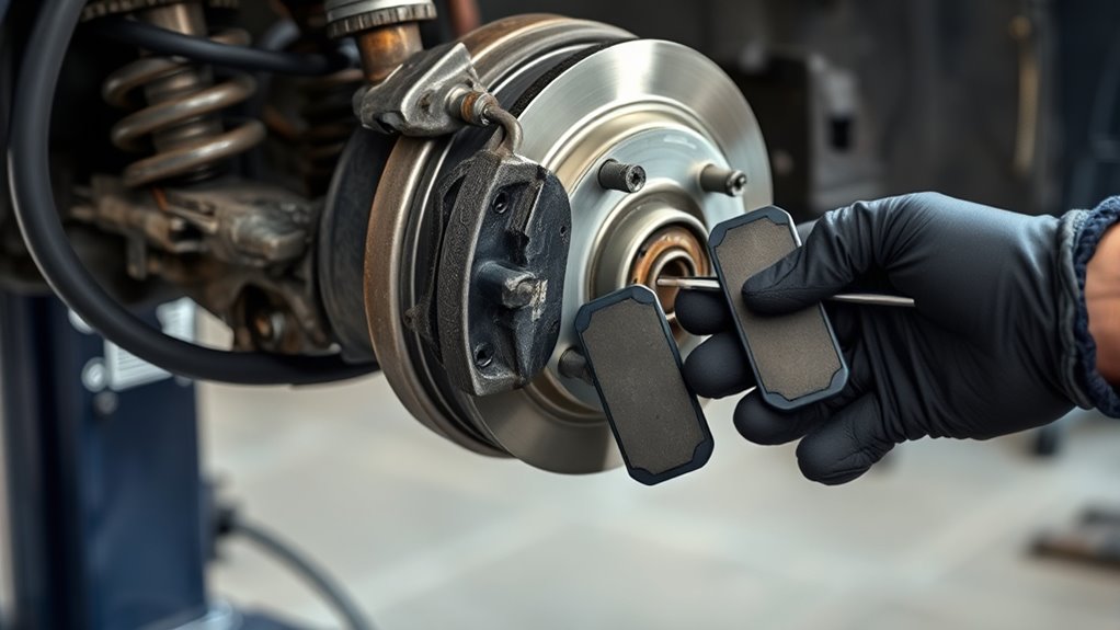 prepare and test new brake pads