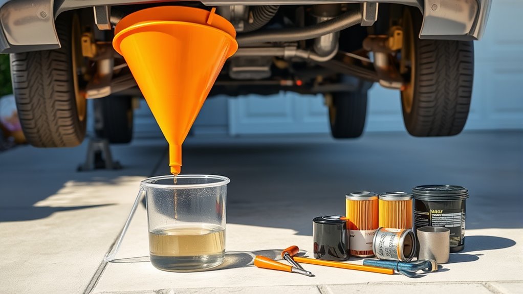 prepare vehicle before oil change