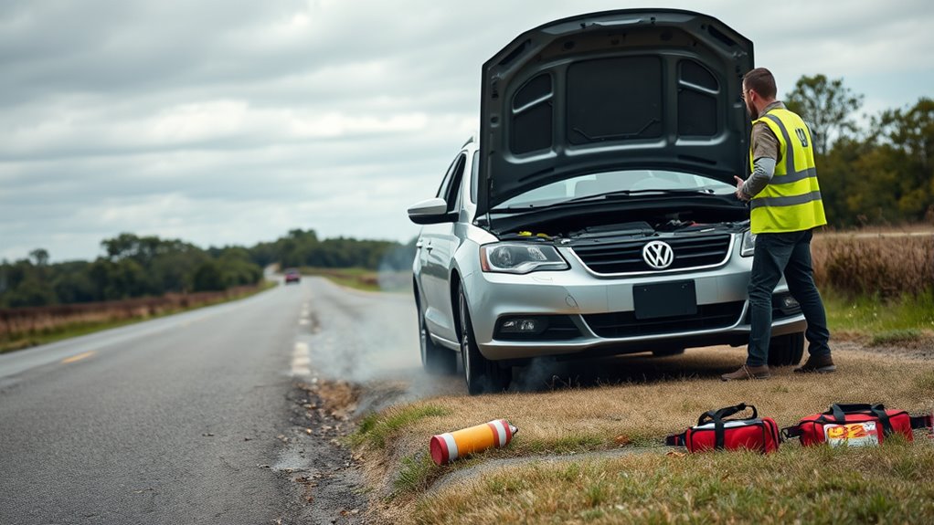 pull over and turn off