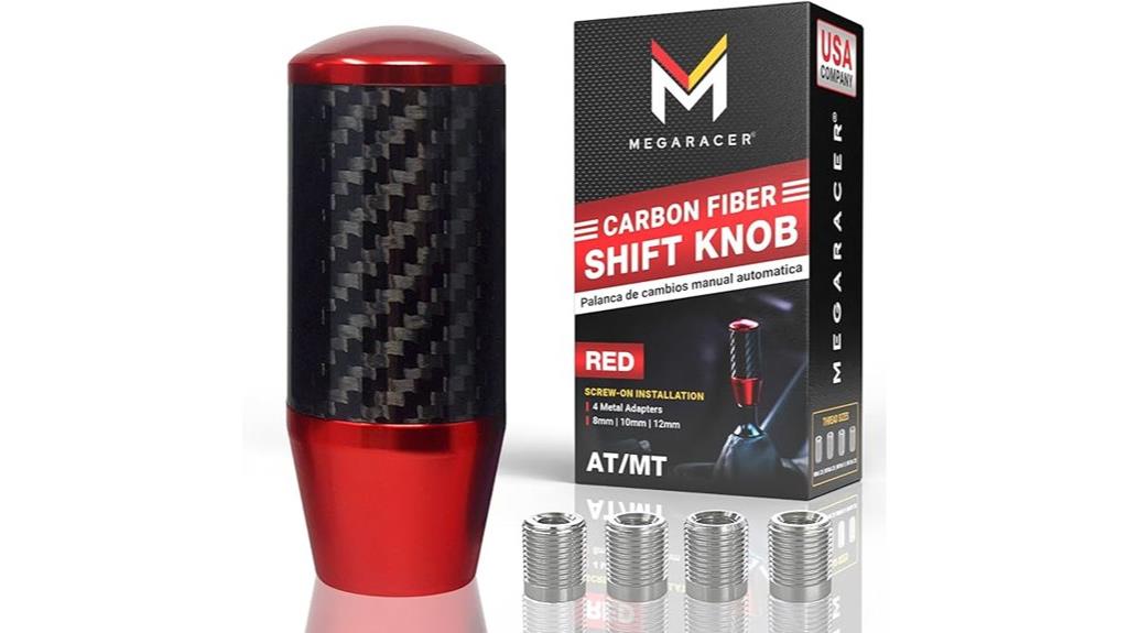 red carbon fiber gear shift