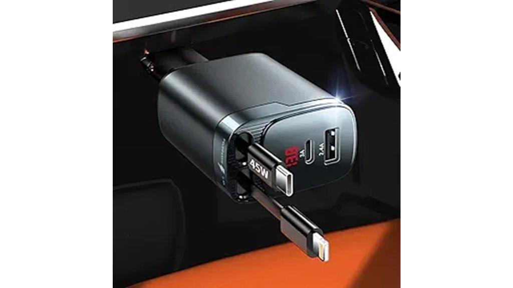 retractable 84w usb c