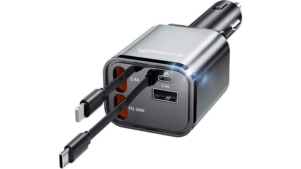 retractable phone charger adapter