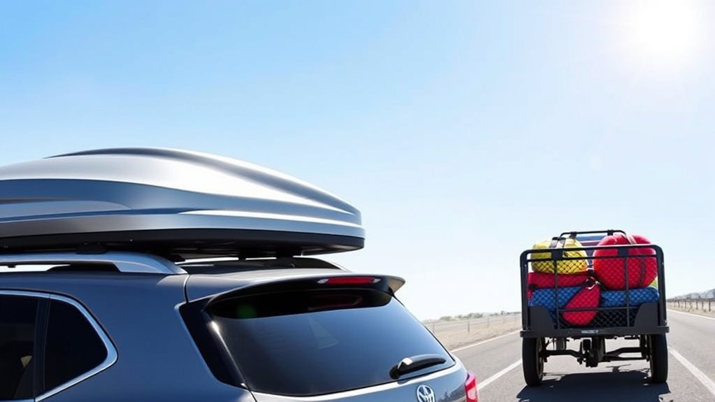 roof box or hitch carrier