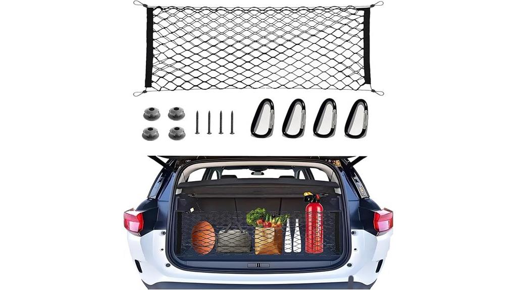 stretchable cargo net for vehicles