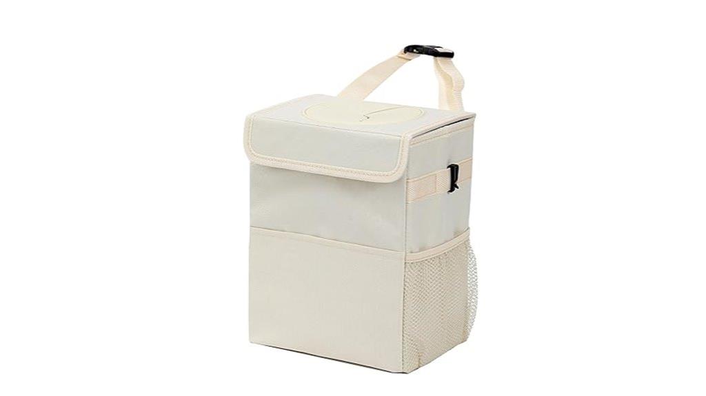 suv beige leak proof trash can