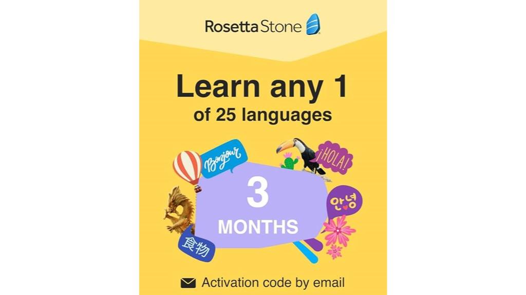 three month language software access