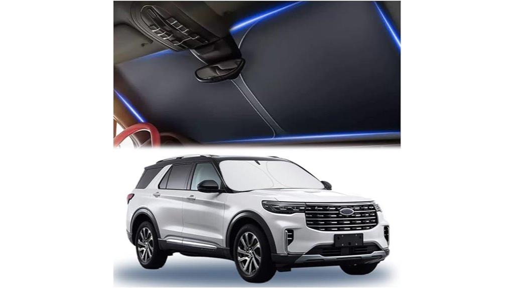 universal automotive sunshade with bag