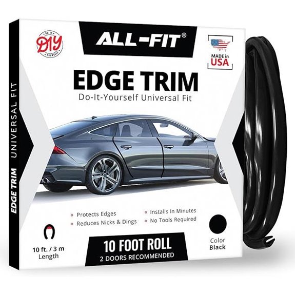 All-Fit Car Door Edge Protector (10 Ft Black)