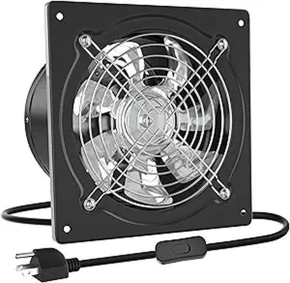 HG Power 10-Inch Metal Exhaust Fan with Switch