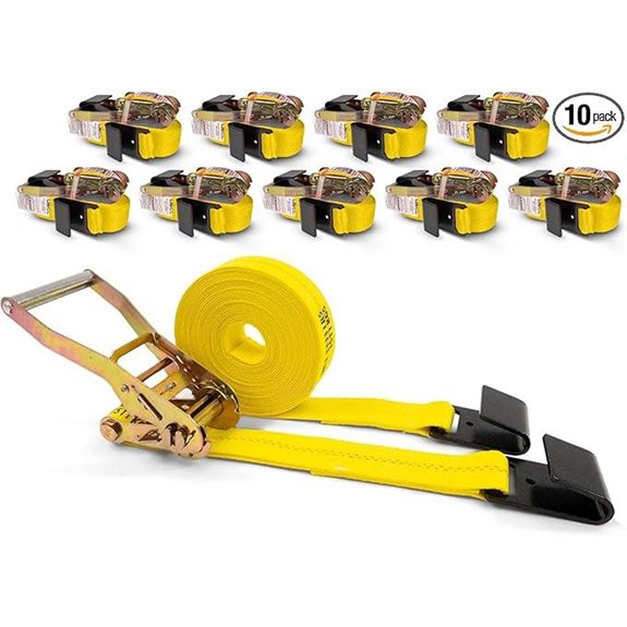 US Cargo Control Flat Hook Ratchet Straps (10-Pack)