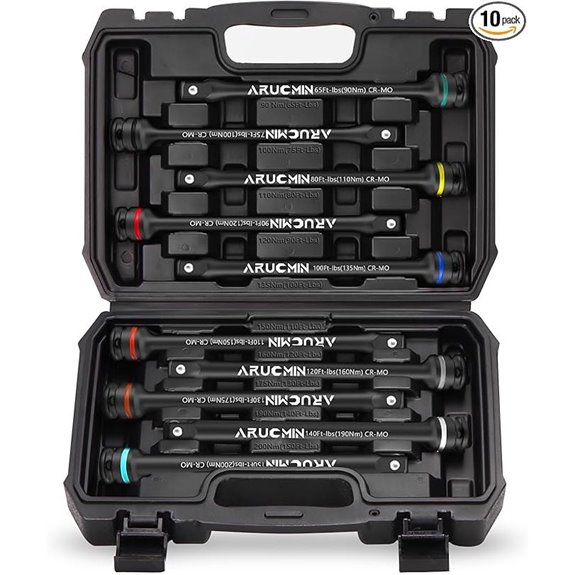 10-Piece Torque Limiting Extension Bar Set