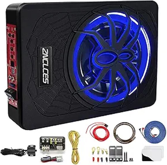 Upgraded 10 1200W Car Subwoofer with LED Lights