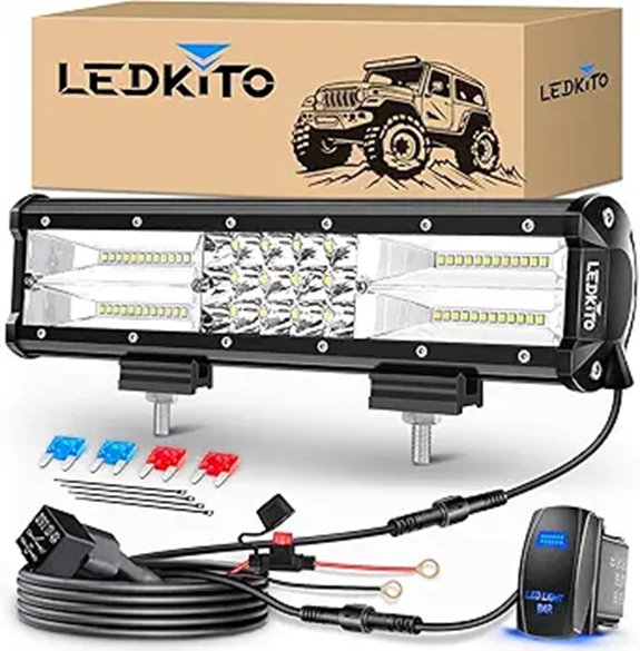 12-Inch 120W LED Off-Road Light Bar with Wiring Kit