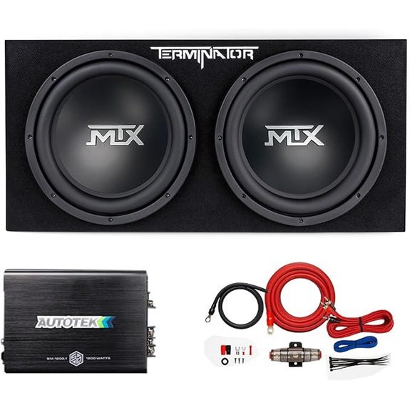 MTX 12 1200W Car Subwoofer Package with Amp