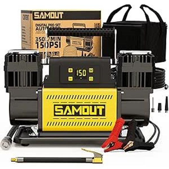 SMAOUT 12V Digital Air Compressor for Heavy Tires