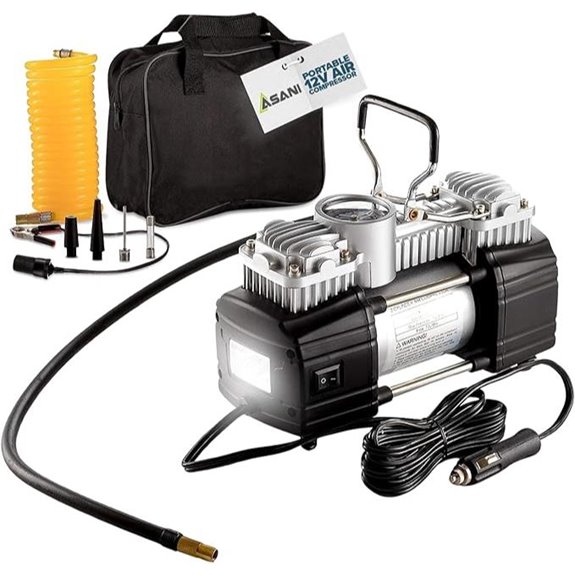 Asani 12V Portable Tire Inflator with LED Light