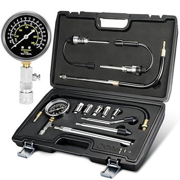 BETOOLL 13pcs Compression Tester with Spark Plug Gauge