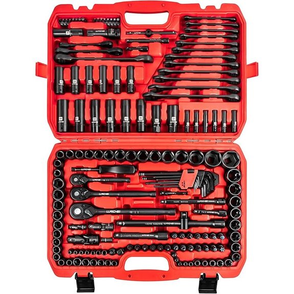 LLNDEI 160-Piece Metric Socket Set with Ratchet