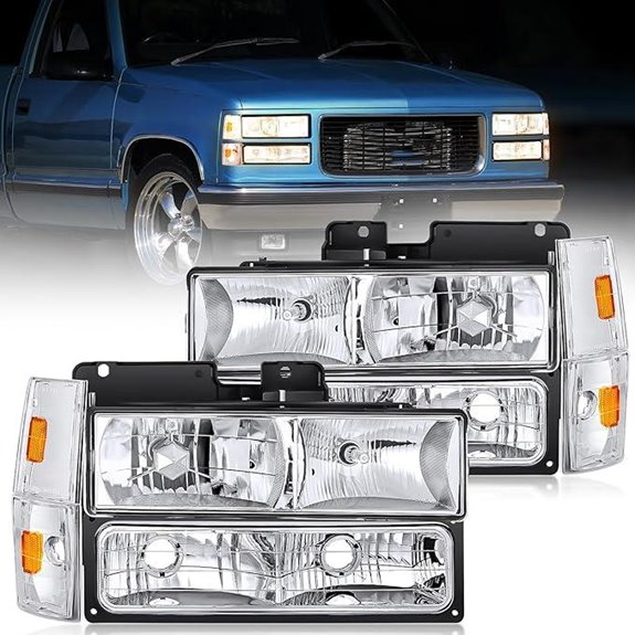Nilight Headlight Assembly for 1988-1993 Chevy GMC