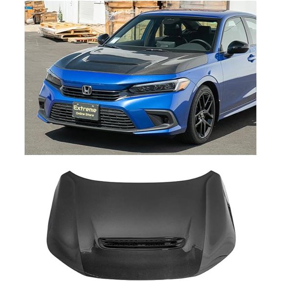 Honda Civic 2022+ JDM Type-R Style Carbon Fiber Hood