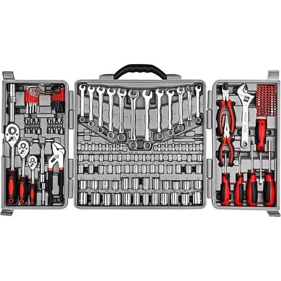 CARTMAN 205-Piece Ratchet Wrench Tool Set in Toolbox